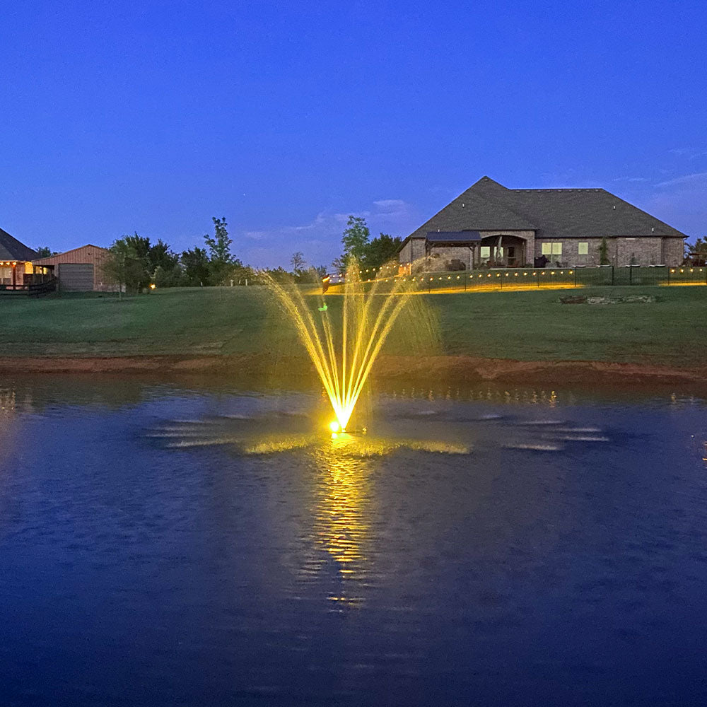 PondSelect Stainless Steel Series 5-In-1 Pond Fountain