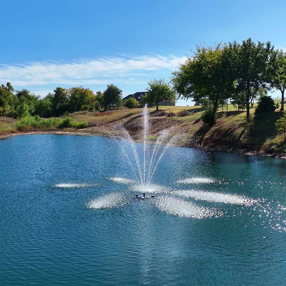 PondSelect Stainless Steel Series 5-In-1 Pond Fountain